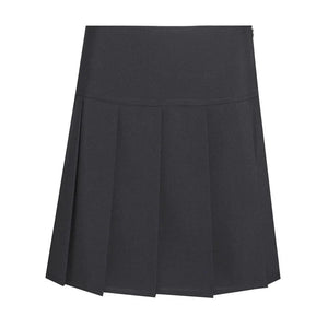 Skirt 976 Drop Waist Knife Pleat Plain Black