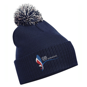 GB Deaf Swimming - Snowstar Pom Pom Beanie