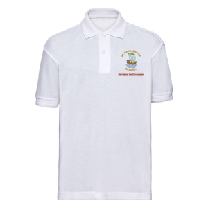 St. Barnabas Polo White Shirt
