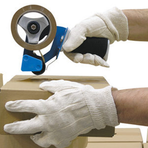 General purpose, good quality, ambidextrous, canvas, cotton drill gloves (one size)